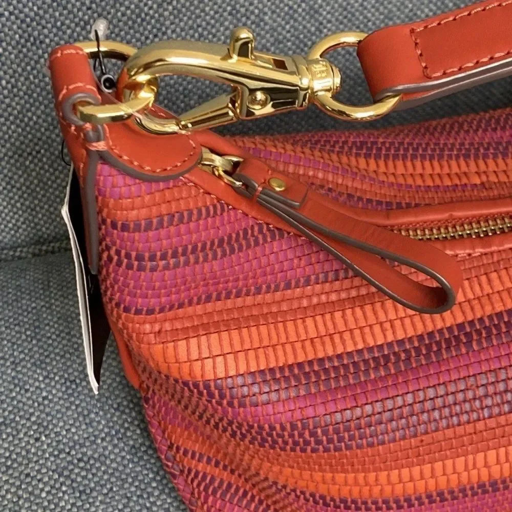Ralph Lauren Striped Small Kassie Convertible Bag womens